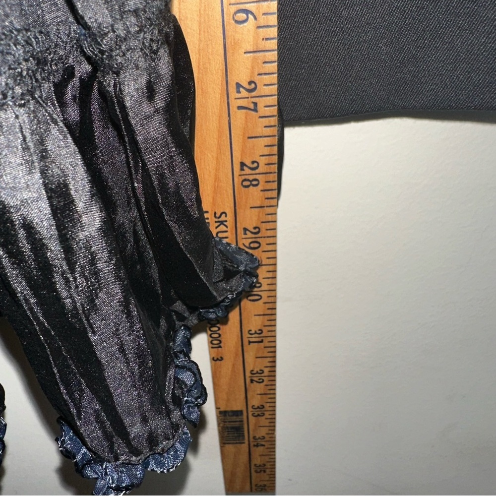 VTG Anya Hindmarch 10 Black Wool Ruffle Tassel Button Up Victorian Style Jacket - Picture 13 of 13